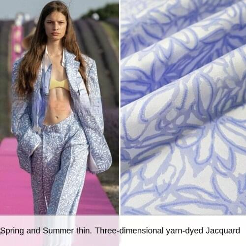 Spring and summer thin three-dimensional yarn-dyed jacquard fashion fabric, sewing fabric factory store is not out of stock