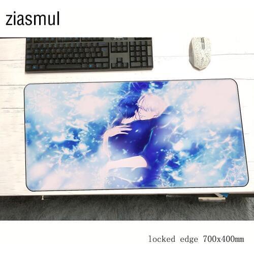 Yuri on ice mouse pad 700x400x2mm mats big Computer mouse mat gaming accessories HD print mousepad keyboard games pc gamer