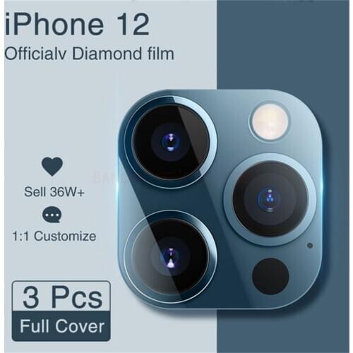 3PCS Back Lens Protector Glass For iPhone 12 11 Pro Max Mini Camera Protector On iPhone X XR XS Max 6 7 8 Plus Camera Protector