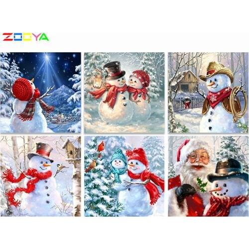 ZOOYA DIY Diamond Embroidery Painting Full Drill Square Santa Claus Diamond Rhinestone Picture Mosaic Christmas DecorationA60032