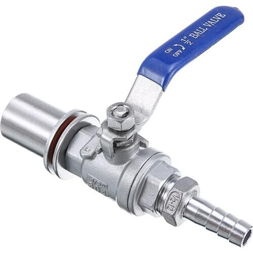 1/2" Threads Weldless Ball Valve Stainless Steel Ball Valves For Media Flow Direction Changing DIY Brewing Wine Beer Kettle Tool