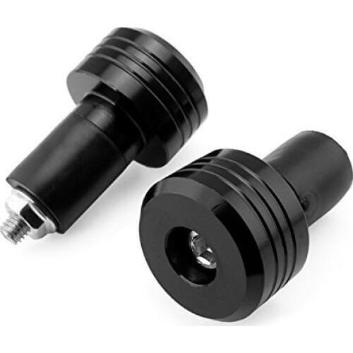 1pair Motorcycle Handlebar Aluminum 22MM Grips Bar End Cap Plug Slider Black