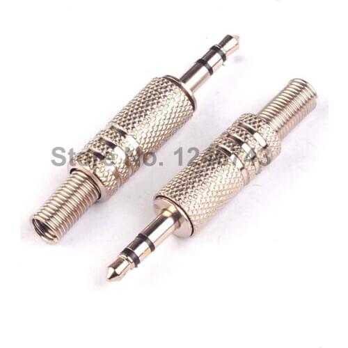 10PCS Audio Plug (Silver) 3.5 Stereo Audio Plug 3.5 Dual-Channel Plug