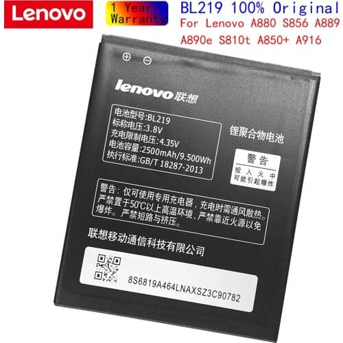 100% Original Backup BL219 2500mAh Battery Use for Lenovo A880 S856 A889 A890e S810t A916