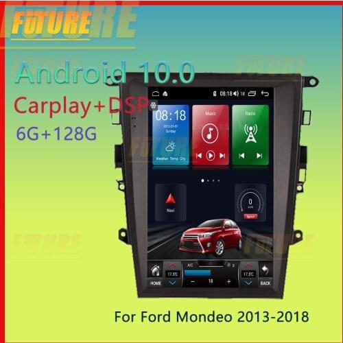 128G Android 10.0 For Ford Mondeo 2013-2018 Car Multimedia Player GPS Navigation Video DVD Radio Stereo 2 Din Carplay Head Unit
