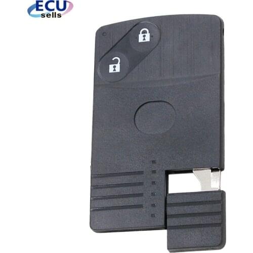 2 Button Smart Card Remote Key Shell for Mazda 5 6 CX-7 CX-9 RX8 Miata MX5 3 BTN