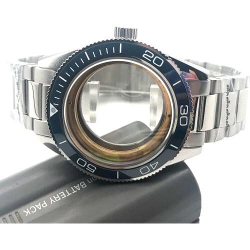 41mm Watch SS Case Fit NH35,36 Miyota8215, 8205, DG2813, Seagull Automatic Movement Ceramic Bezel Waterproof Swim Sapphire Glass