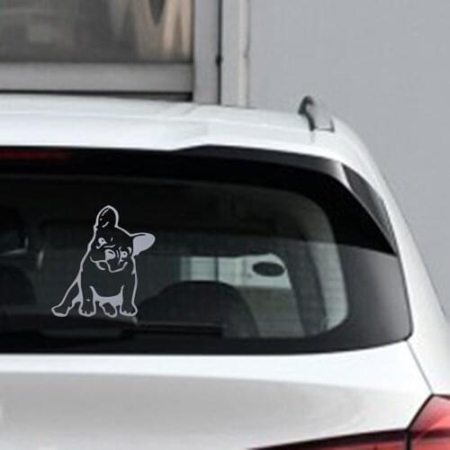 Auto Accessories Exterior Stickers Cute Cartoon French Bulldog Puppy Model Decals Motorcycle Car Window Rearview Decor Stickers