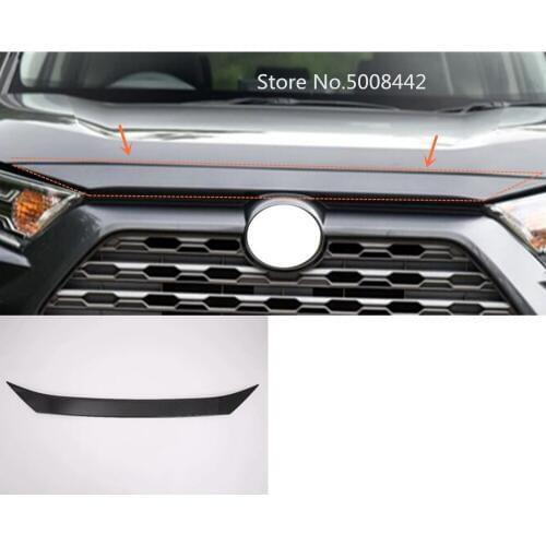 Car cover Carbon fibre front engine machine racing grill grille upper hood lid trim lamp bumper For Toyota RAV4 2019 2020