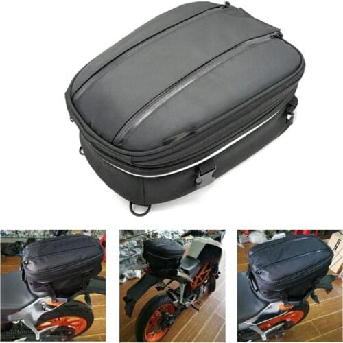1pc Motorcycle Rear Tail Seat Luggage Bag Waterproof Wear-resistant Saddlebag Riding Travel Helmet Bag Motorcycle Frame Decor