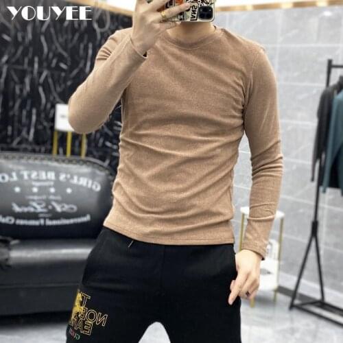 BORUNKE Men's Plain T-shirts