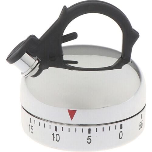 Teapot Shaped Timer 60 Minute Kitchen Timer Countdown Alarm Reminder Mechanical Timer For Cooking Baking Kitchen Gadgets