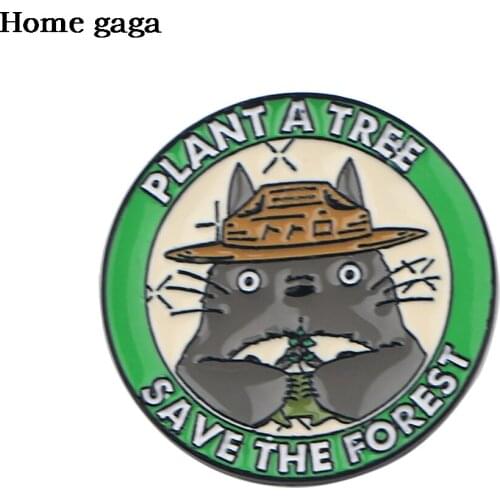 DB459 Homegaga Anime Cat Cartoon Animal Metal Brooch Button Pin Denim Jacket Pin Jewelry Decoration Badge Clothing Lapel Pin