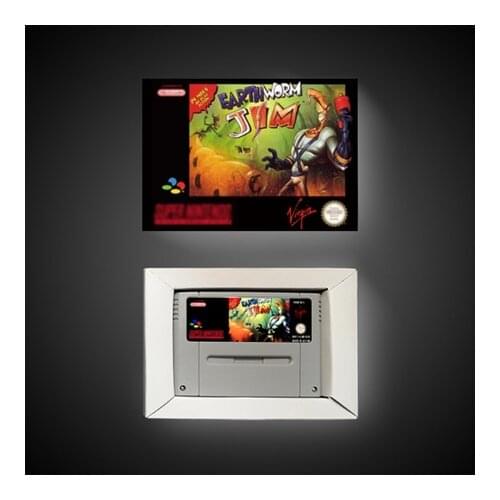 Earthworm Jim - EUR Version Action Game Card with Retail Box
