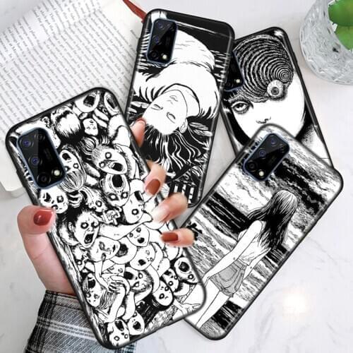 Junji Ito Tees Horror For Realme V15 X50 X7 X3 superzoom X2 C17 C11 C3 7i 7 6i 6S 6 5 Narzo 20 5G Pro Soft Phone Case