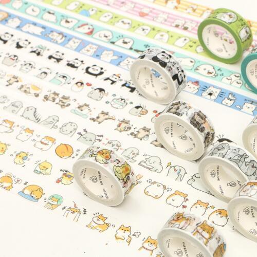 Cute animals Round Animal Panda Penguin Raccoon cat Washi Tape Adhesive Tape DIY Scrapbooking Sticker Label Masking Tape