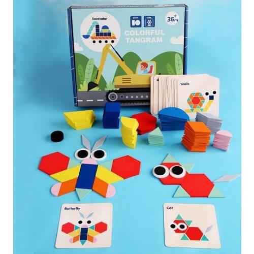 Creative Shape Puzzle Early Education and Intelligence Imposition Hand-eye Combination Variety of Geometric Shapes Jigsaw Puzzle