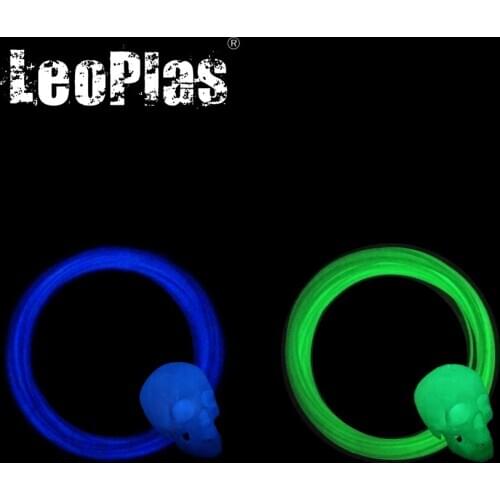 LeoPlas 1.75mm 10 and 20 Meters Luminous Noctilucent Glow in Dark ABS Filament Sample For 3D Printer Consumable Printing Supply