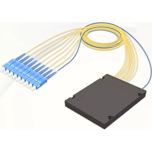 Free Shipping SC/ UPC 1X8 PLC Singlemode Fiber Optical splitter FTTH FBT PLC optical fiber splitter1X8 PLCFiber Optical splitter