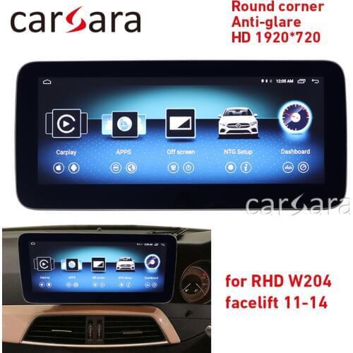 W204 facelift Android tablet round corner HD 1920 anti-glare for RHD 10.25" display GPS Navigation radio multimedia player