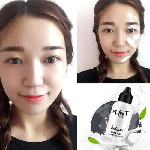 Goat Milk Makeup Primer Cream Whitening Moisturizer Brighten Make Up Base SANA889