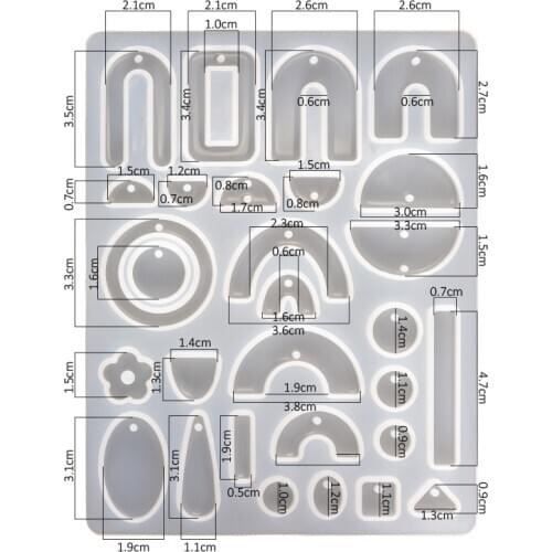 QIAOQIAO DIY 1pcs Resin Mold Handmade Pendants Necklace Earrings Silicone Moulds for DIY Jewelry Making Tools