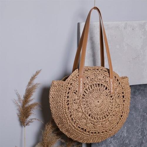 Straw Luxury Designer Handbags for Women 2021 Fashion Girls Female Casual Shopper New Beach Vacation Style Purses Crossbody Bags