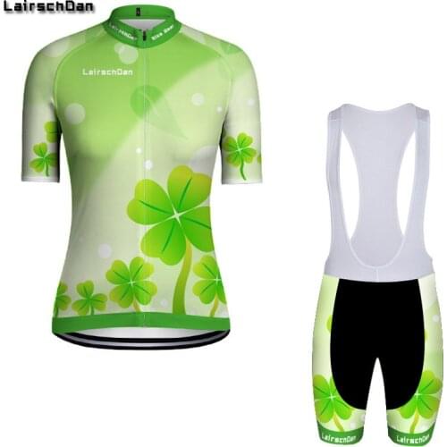 SPTGRVO LairschDan 2020 Green Women Cycling Clothing Kit Summer MTB Clothes Cycling Wear Bike Jerseys Set ladies Bicycle Suit