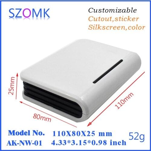 20 pcs AK-NW-01 router plastic box enclosure 110*80*25mm with customization