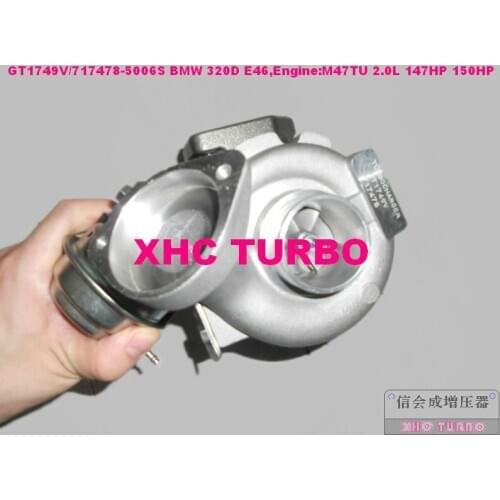 NEW GT1749V/717478 750431 Turbo Turbocharger for BMW 120D 320D E46 520D,X3 M47TU 2.0L 147HP 150HP