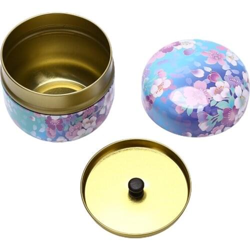 Universal Metal Mini Sealed Tank Round Moisture-Proof Coffee Canister Travel Box Portable Travel Flower Tea Box Tea Caddy Cans