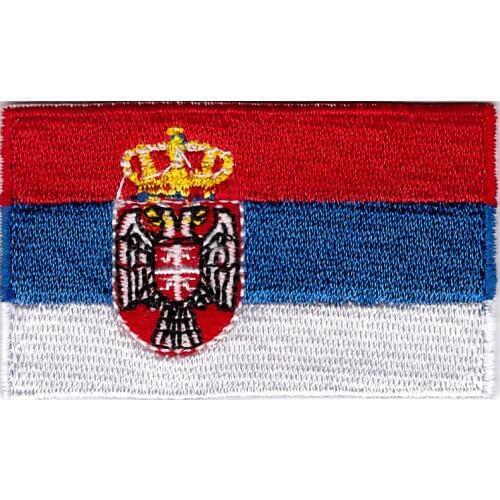 Prajna Military Patch Serbia Flag 3D Stickers Personality Embroidery Design Badges Customized For Clothes National Flag Patches