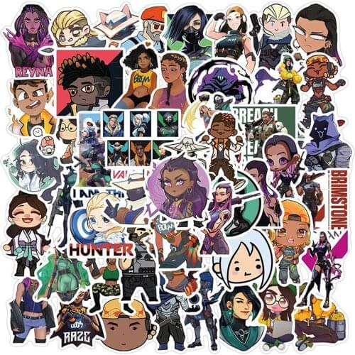 10/30/50pcs/pack Valorant Hot Game Lable Stickers For Refrigerator Car Helmet DIY Gift Box Bicycle Guitar Decal Notebook Skate