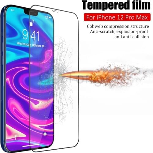9H Full Tempered Glass For iPhone 11 12 12Pro Screen Protector For iPhone 11Pro Protective Glass On iPhone 12Pro Max Cover Glass