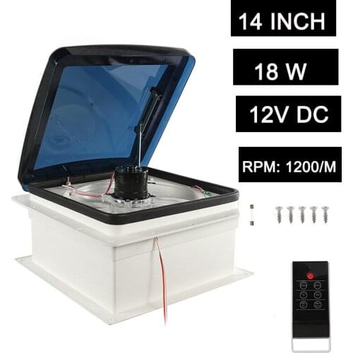 14'' CE UL and ETL Certification Manual Control Caravan Accessories Motorhomes Vents 12V DC Camper RV Roof Exhaust Fan