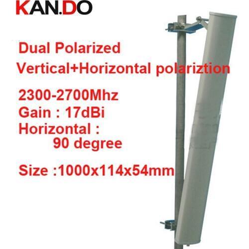 17dbi Vertical+Horizontal polariztion 90deg 2.3-2.7G phone booster antenna 2.4G wifi antenna Base station use FDD 4G TDD antenna