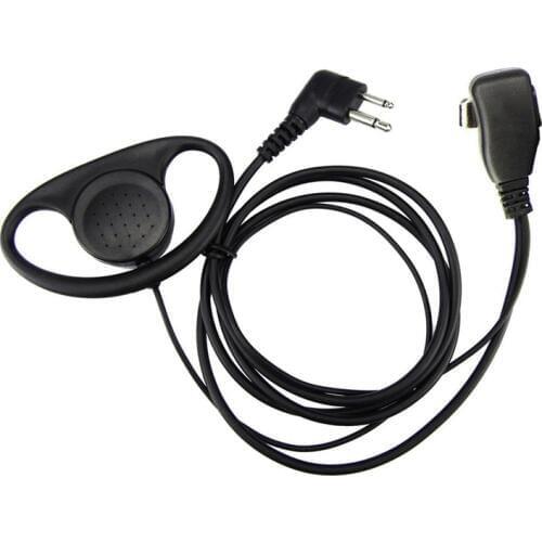 2 Pin Advanced D Shape Clip-Ear Ptt Headset Earpiece Mic For Motorola 2 Way Radios GP88S GP300 GP68 GP2000 GP88 GP3188 CP040 CP1