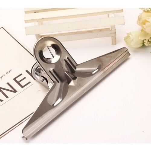 300pcs/lot Stainless Steel Folder Iron Clamp Paper Clip Dovetail Clips Office Supplies Have Small And Big Size 15cmx7cm