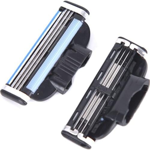 4Pcs Mach 3 Cartridges Manual Razor Blades Shaving Three-layer Razor Blades