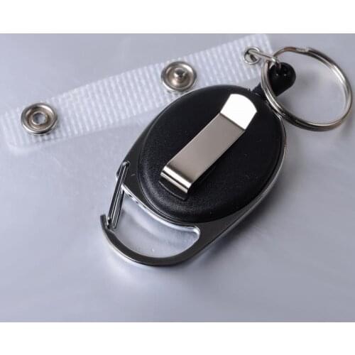 500pcs practical retractable Pull Badge Lanyard Name Tag Card Badge Holder Reels Recoil Belt Key Ring Chain Clips Gifts SN3775