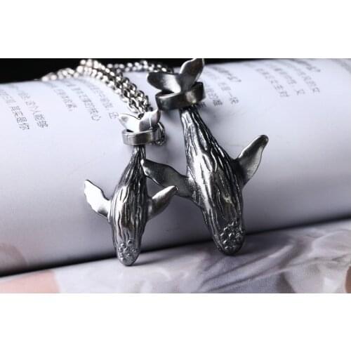 925 Sterling Silver whale pendant charm decorate necklace bracelet keyring... jewelry F men women A5022