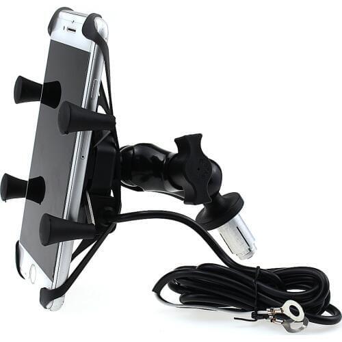 Phone Holder USB Charger for KAWASAKI ER-6N KLE 650/1000 VERSYS VN 650 Vulcan KLR650 Motorcycle GPS Navigation Bracket