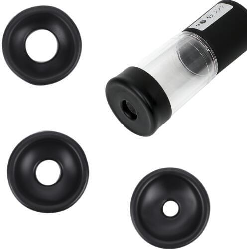 IKOKY Silicone Penis Erection Enlarger Exerciser Penis Pump Ring Sleeve Penis Extender Trainer Accessories Sex Toys For Men