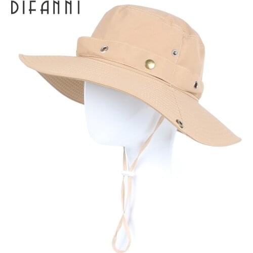 Difanni Outdoor Sport Hiking Camping Visor Hat UV Protection Face Outdoor Fisherman Large Eaves Hat Fishing Sun Protcet Cap