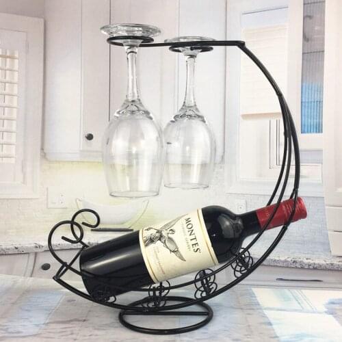 Creative Metal Wine Rack Hanging Wine Glass Holder Bar Stand Bracket Display Stand Bracket Decor JU31717