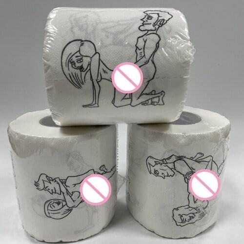 Creative Toilet Paper Rolls Funny Joke Sexy Girls Bath Tissue Bathroom Soft 3 Ply Funny Novelty Toilet Paper
