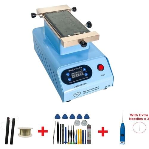 LY TBK 988Z Built-in double Vacuum Pumps Flat Edge LCD Touch Screen rotary Separator Machine Max 7 inches with glue clean remove