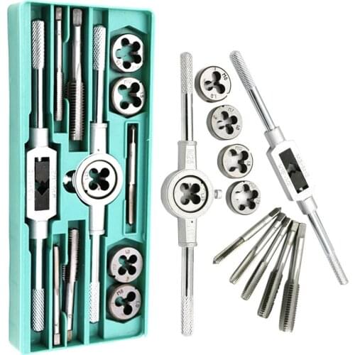 M1-M2.5 Metric Tap and Die Set Mini Wrench Screw Thread Plugs Taps HSS Steel Hand Screw Tap Die Wrench Set
