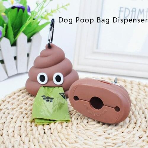 1pc Pet Poop Bag Shit-shaped Dog Cat Waste Bags Portable Dog Poop Dispenser Dog Poop Bag Cleaning Goods for Pets