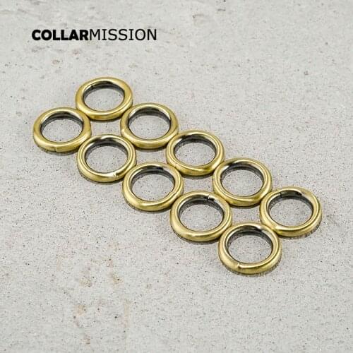 Metallic color non-welding bronze O-ring is suitable for 15mm dog leash webbing bag dog collar accessory YH15QT